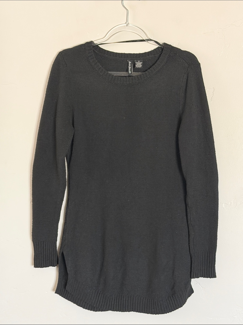 We The Free Black Scoop Neck Sweater Tunic Style - Classic Soft Knit!